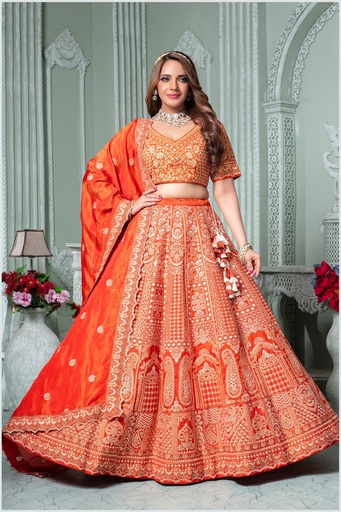 9003 Lehenga Choli (Rust)